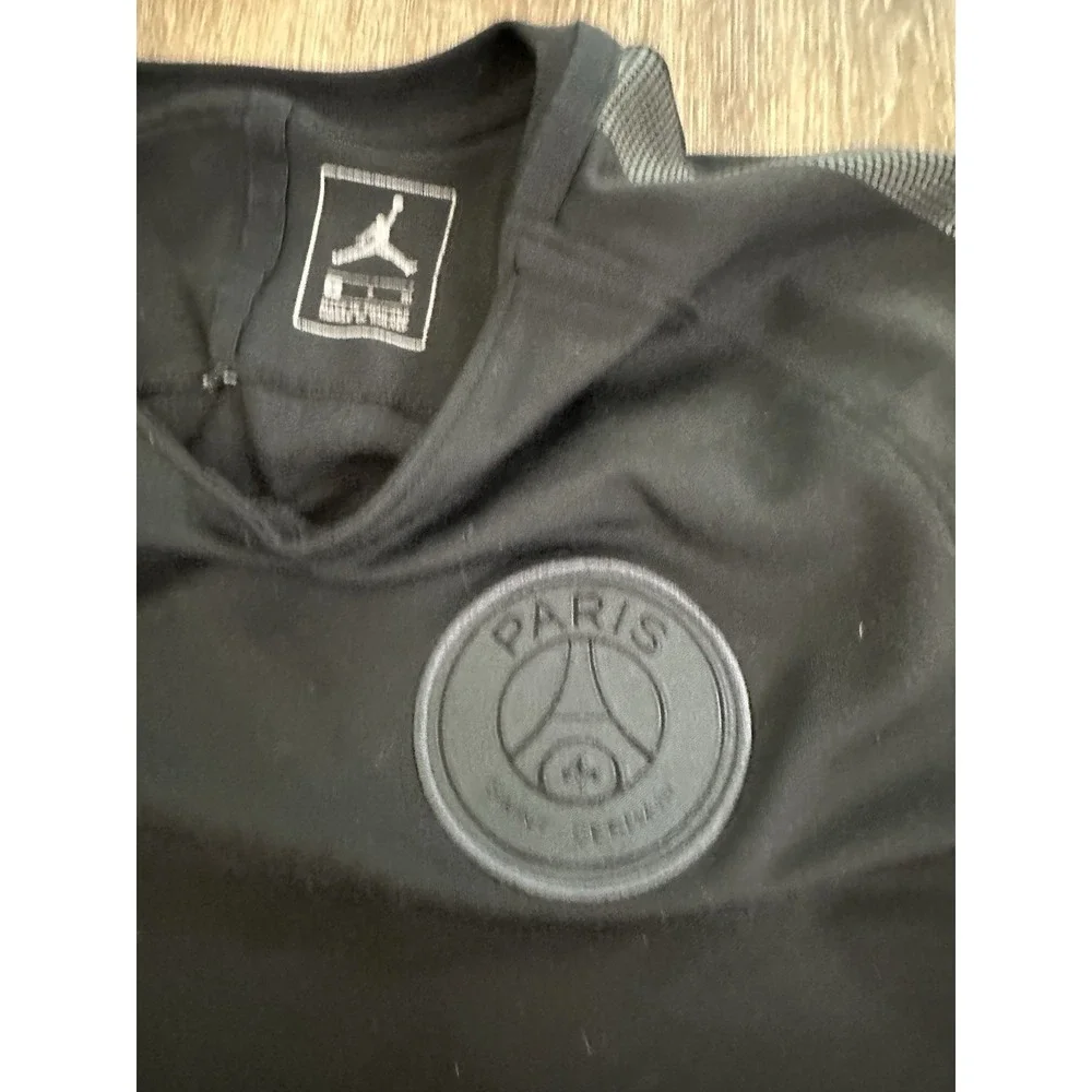 Vintage Paris Saint German Shirt Jordan Nike Black Training Soccer Size Small
